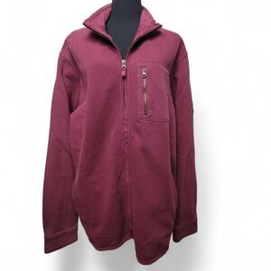 Ascend Base Camp Approved Men's Large Jacket Full Zip Red Pocket Outdoor Hiking